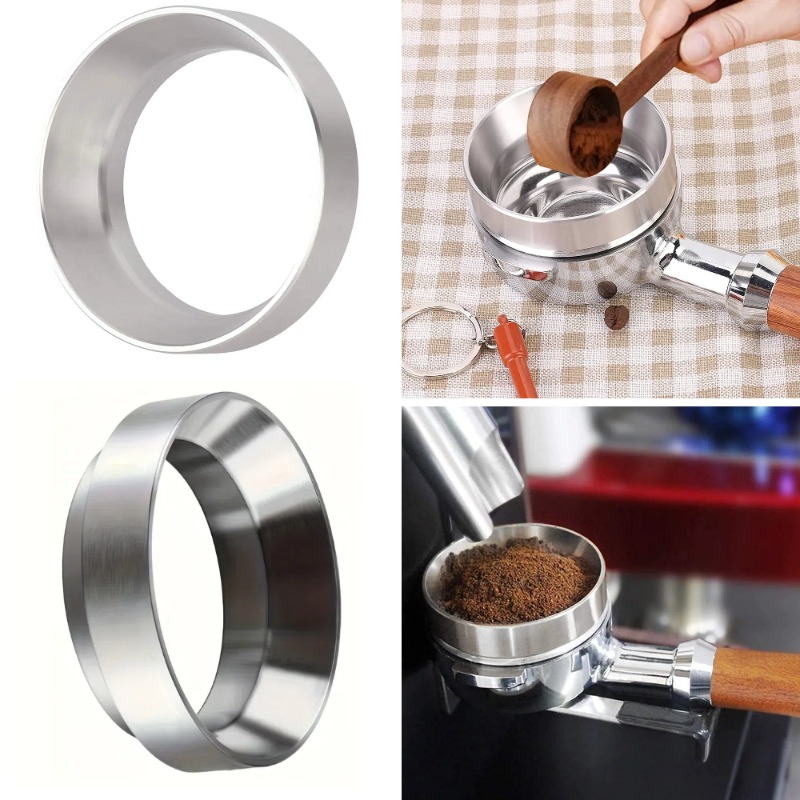 Coffee Extraction Equipment - Roestvrijstalen espresso-doseertrechter Compatibele koffiemolen Poederdispenserring voor