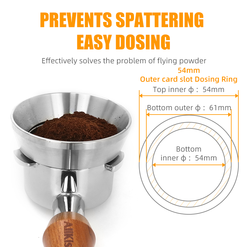 54mm Koffie Doseerring Rvs Bar - Coffee Extraction Equipment recensie en prijs